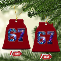 Prism Rainbow Effect Printed Ceramic Ornament Six Seven 67 Meme