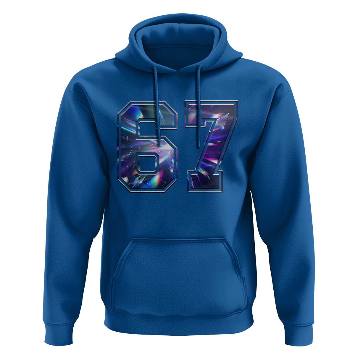 Prism Rainbow Effect Printed Hoodie Six Seven 67 Meme