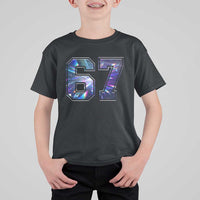 Prism Rainbow Effect Printed T Shirt For Kid Six Seven 67 Meme