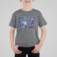 Prism Rainbow Effect Printed T Shirt For Kid Six Seven 67 Meme