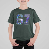 Prism Rainbow Effect Printed T Shirt For Kid Six Seven 67 Meme
