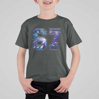 Prism Rainbow Effect Printed T Shirt For Kid Six Seven 67 Meme