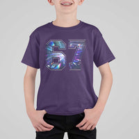 Prism Rainbow Effect Printed T Shirt For Kid Six Seven 67 Meme