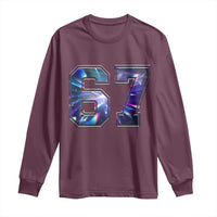 Prism Rainbow Effect Printed Long Sleeve Shirt Six Seven 67 Meme