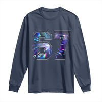 Prism Rainbow Effect Printed Long Sleeve Shirt Six Seven 67 Meme
