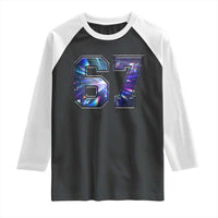 Prism Rainbow Effect Printed Raglan Shirt Six Seven 67 Meme