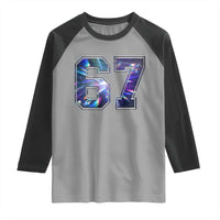 Prism Rainbow Effect Printed Raglan Shirt Six Seven 67 Meme