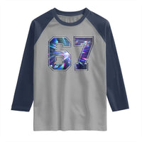 Prism Rainbow Effect Printed Raglan Shirt Six Seven 67 Meme