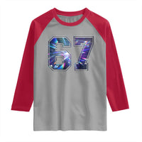Prism Rainbow Effect Printed Raglan Shirt Six Seven 67 Meme