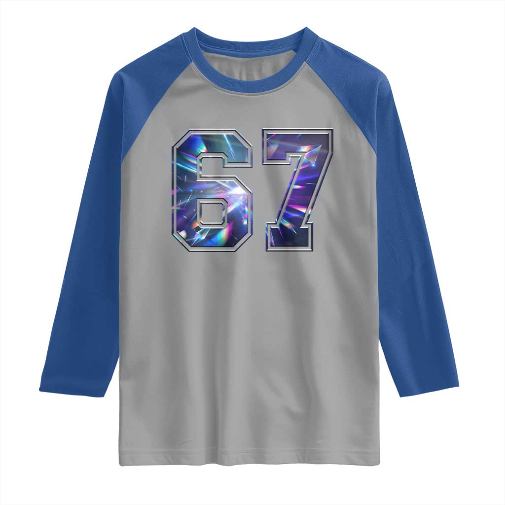 Prism Rainbow Effect Printed Raglan Shirt Six Seven 67 Meme