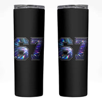 Prism Rainbow Effect Printed Skinny Tumbler Six Seven 67 Meme