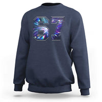Prism Rainbow Effect Printed Sweatshirt Six Seven 67 Meme