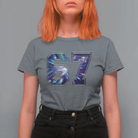 Prism Rainbow Effect Printed T Shirt For Women Six Seven 67 Meme