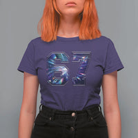 Prism Rainbow Effect Printed T Shirt For Women Six Seven 67 Meme