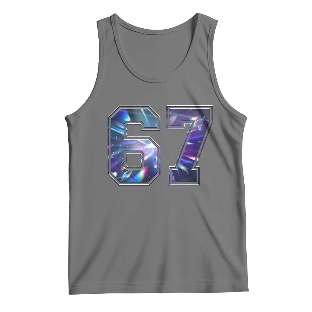 Prism Rainbow Effect Printed Tank Top Six Seven 67 Meme