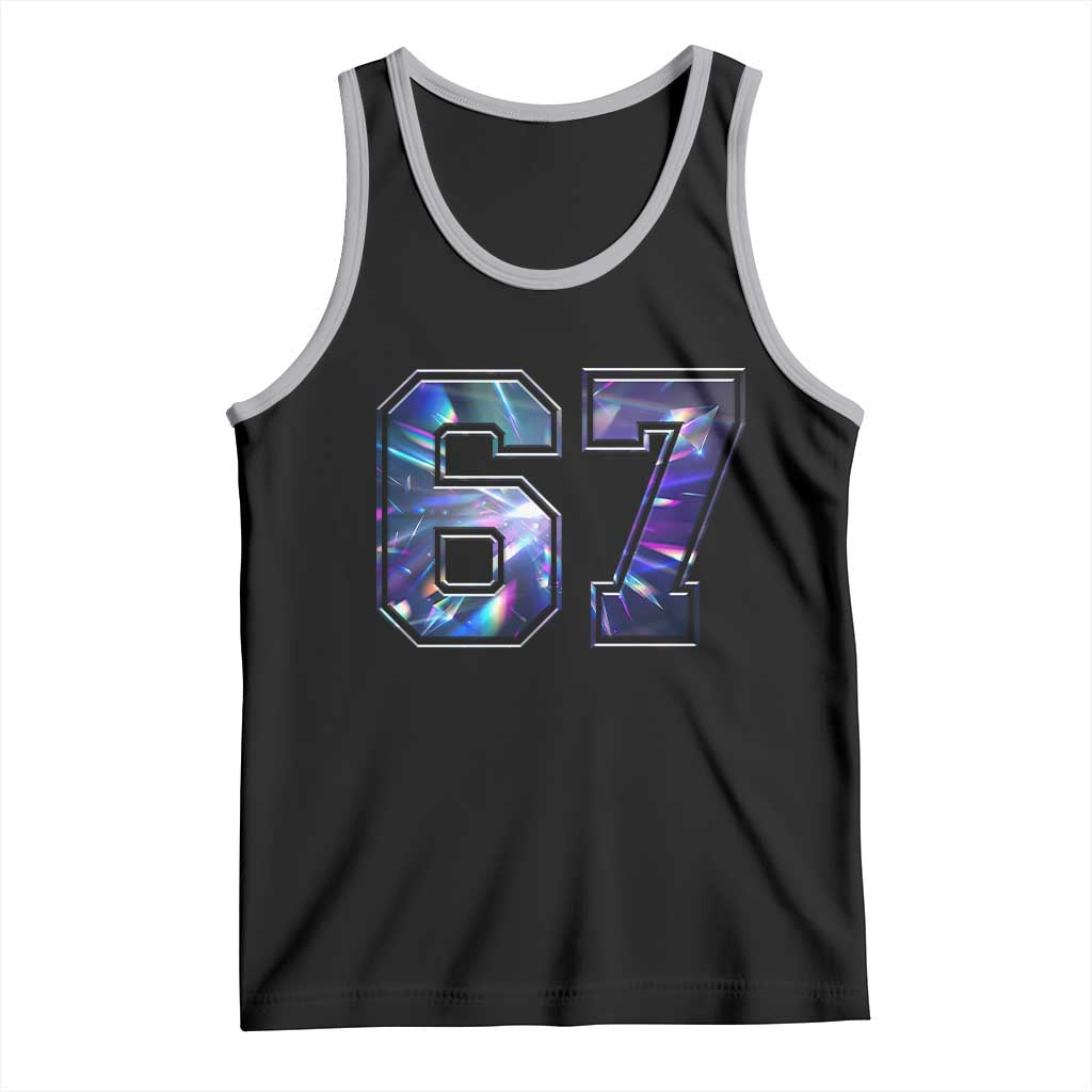 Prism Rainbow Effect Printed Tank Top Six Seven 67 Meme