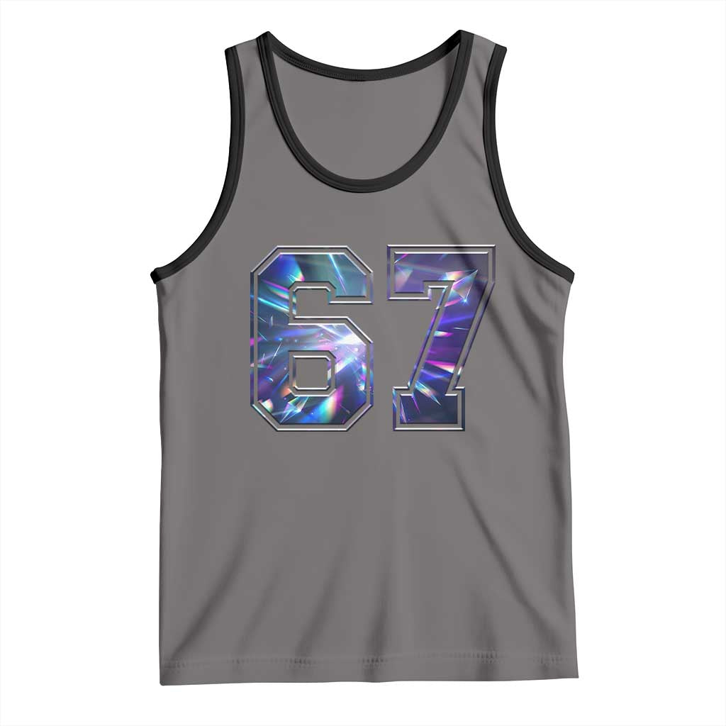 Prism Rainbow Effect Printed Tank Top Six Seven 67 Meme