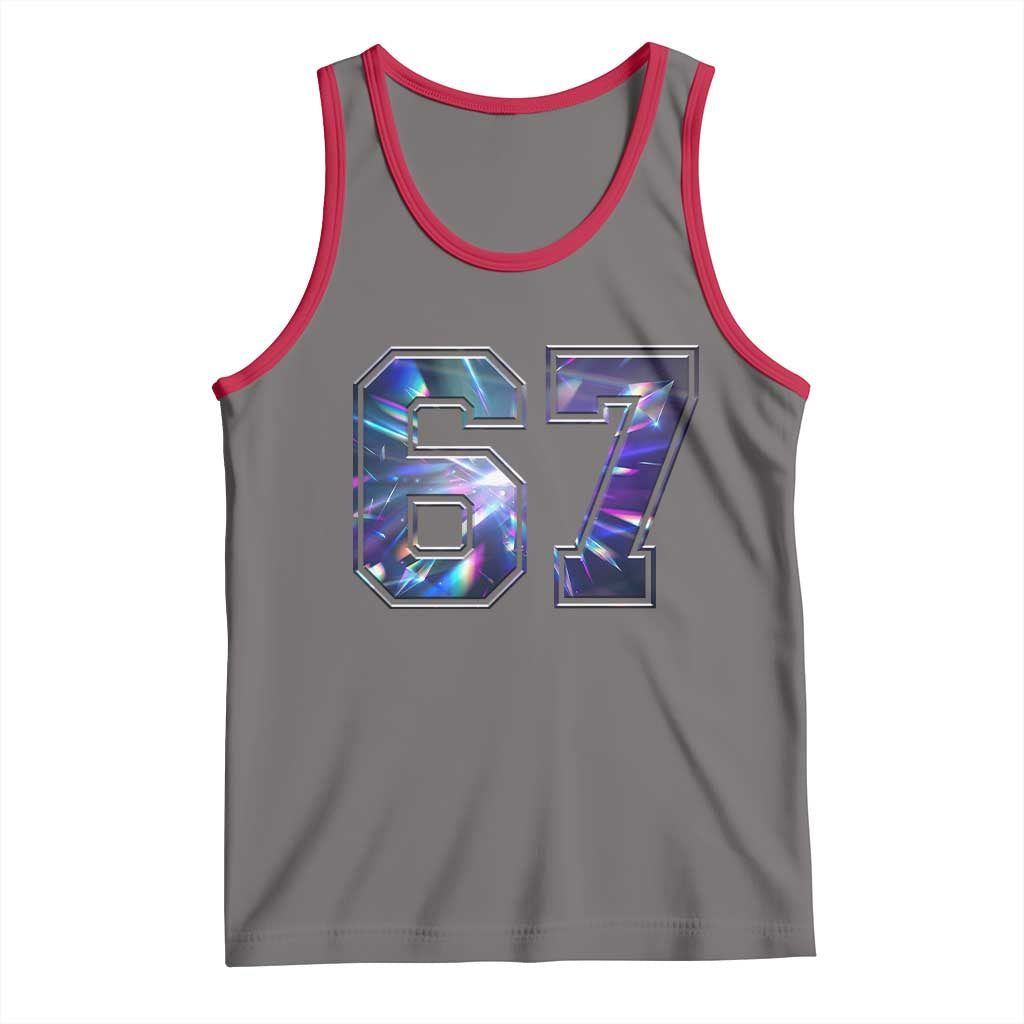 Prism Rainbow Effect Printed Tank Top Six Seven 67 Meme