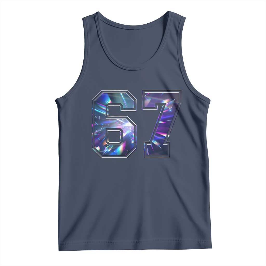Prism Rainbow Effect Printed Tank Top Six Seven 67 Meme