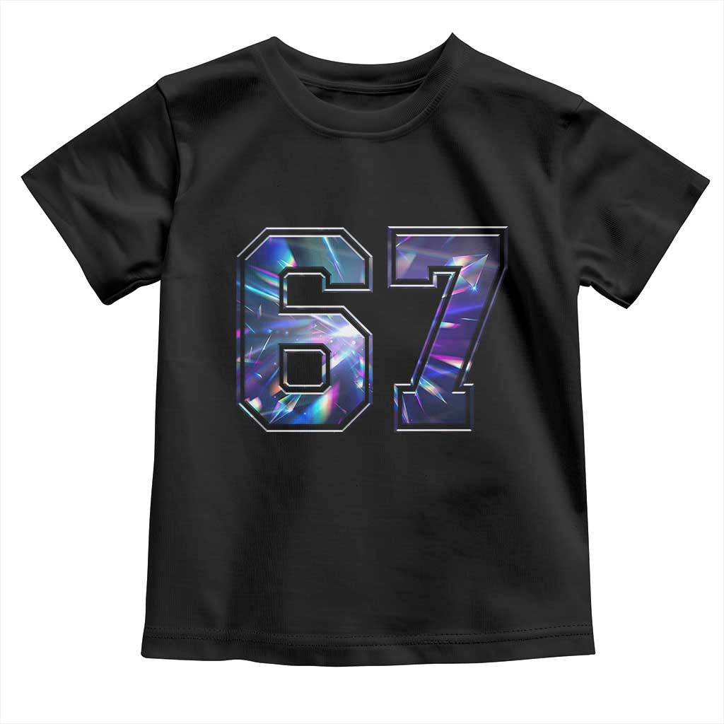 Prism Rainbow Effect Printed Toddler T Shirt Six Seven 67 Meme