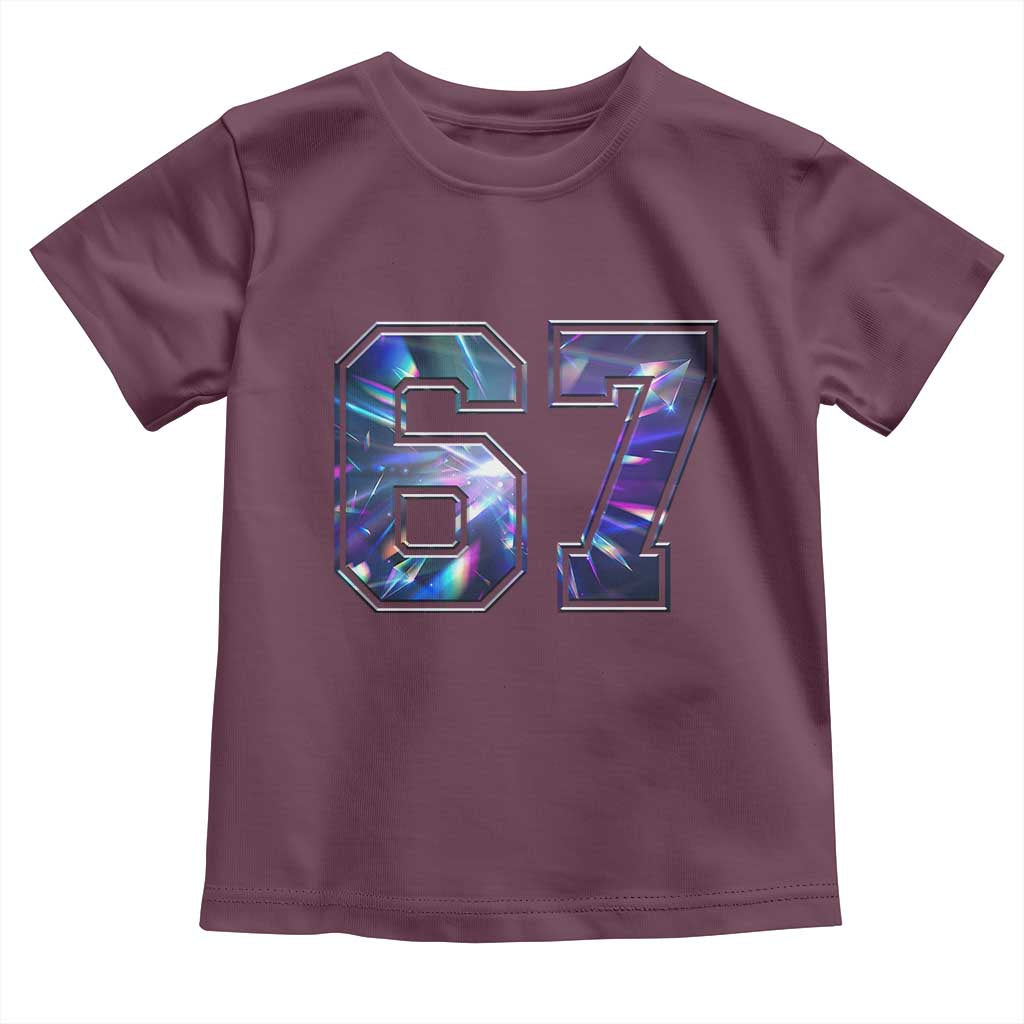 Prism Rainbow Effect Printed Toddler T Shirt Six Seven 67 Meme