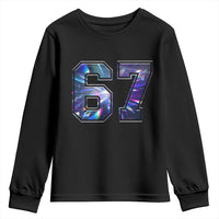Prism Rainbow Effect Printed Youth Sweatshirt Six Seven 67 Meme