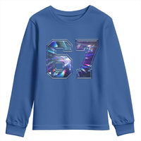 Prism Rainbow Effect Printed Youth Sweatshirt Six Seven 67 Meme