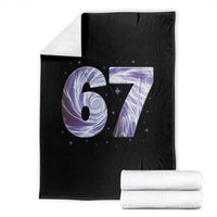 Swirl Effect Printed Six Seven Meme Throw Blanket Gen Z Alpha Gift