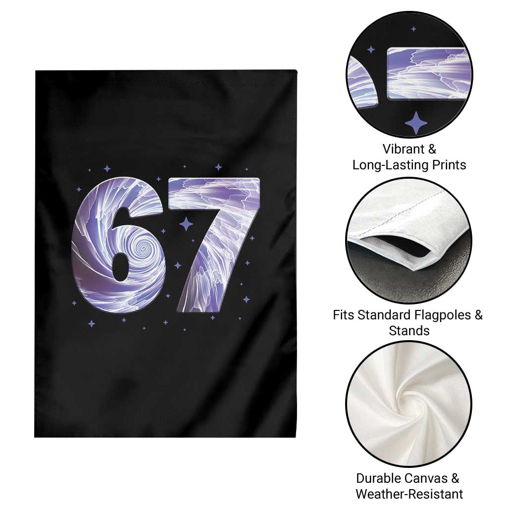 Swirl Effect Printed Six Seven Meme Garden Flag Gen Z Alpha Gift
