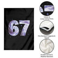 Swirl Effect Printed Six Seven Meme Garden Flag Gen Z Alpha Gift