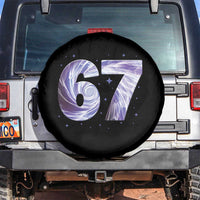 Swirl Effect Printed Six Seven Meme Spare Tire Cover Gen Z Alpha Gift