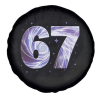 Swirl Effect Printed Six Seven Meme Spare Tire Cover Gen Z Alpha Gift