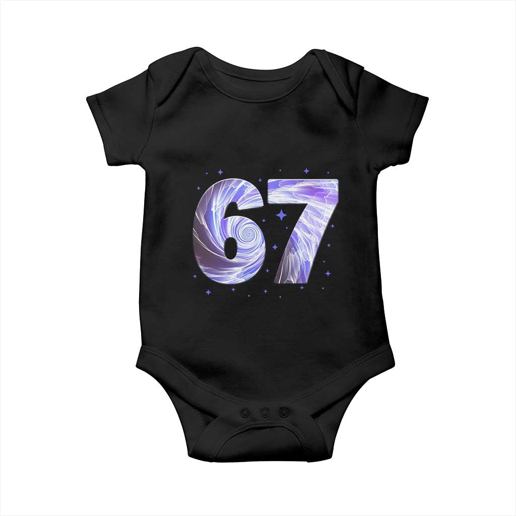 Swirl Effect Printed Six Seven Meme Baby Onesie Gen Z Alpha Gift