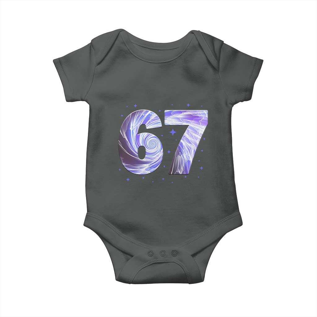 Swirl Effect Printed Six Seven Meme Baby Onesie Gen Z Alpha Gift