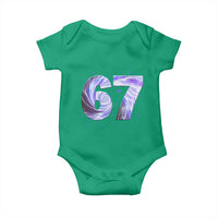 Swirl Effect Printed Six Seven Meme Baby Onesie Gen Z Alpha Gift