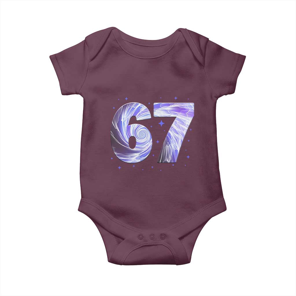 Swirl Effect Printed Six Seven Meme Baby Onesie Gen Z Alpha Gift