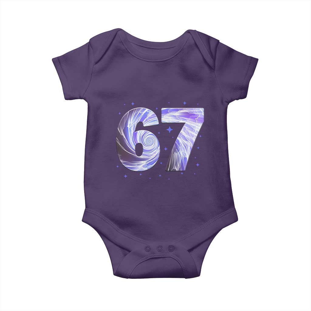Swirl Effect Printed Six Seven Meme Baby Onesie Gen Z Alpha Gift