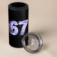 Swirl Effect Printed Six Seven Meme 4 in 1 Can Cooler Tumbler Gen Z Alpha Gift