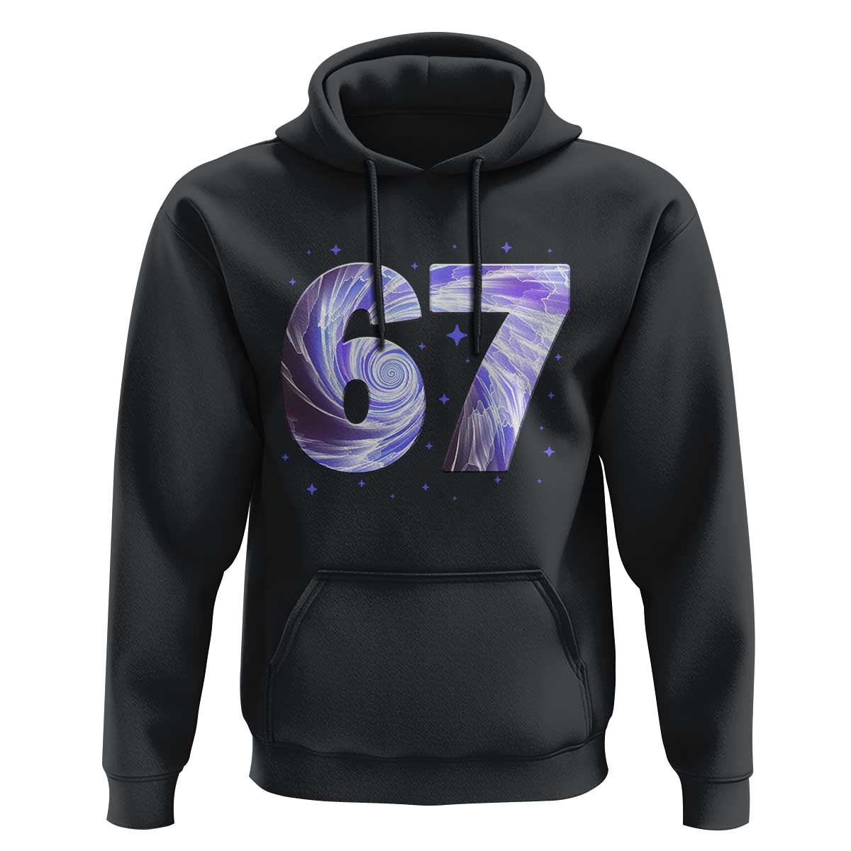 Swirl Effect Printed Six Seven Meme Hoodie Gen Z Alpha Gift