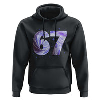 Swirl Effect Printed Six Seven Meme Hoodie Gen Z Alpha Gift