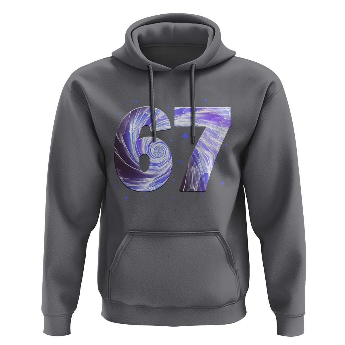 Swirl Effect Printed Six Seven Meme Hoodie Gen Z Alpha Gift