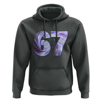 Swirl Effect Printed Six Seven Meme Hoodie Gen Z Alpha Gift