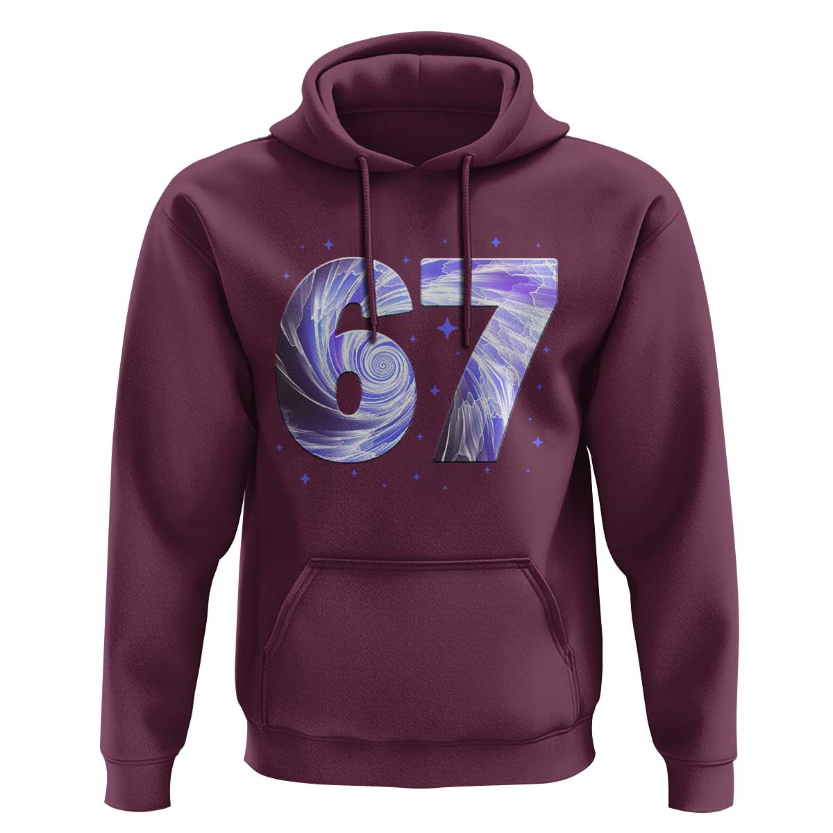 Swirl Effect Printed Six Seven Meme Hoodie Gen Z Alpha Gift