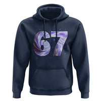 Swirl Effect Printed Six Seven Meme Hoodie Gen Z Alpha Gift