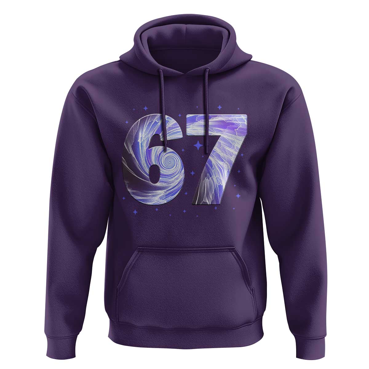 Swirl Effect Printed Six Seven Meme Hoodie Gen Z Alpha Gift