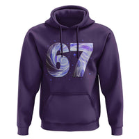 Swirl Effect Printed Six Seven Meme Hoodie Gen Z Alpha Gift