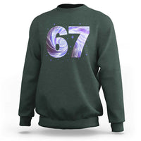 Swirl Effect Printed Six Seven Meme Sweatshirt Gen Z Alpha Gift
