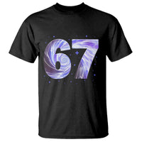 Swirl Effect Printed Six Seven Meme T Shirt Gen Z Alpha Gift