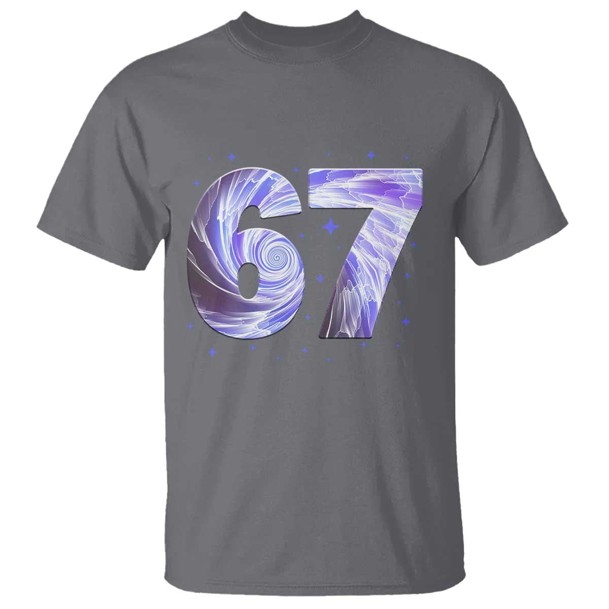 Swirl Effect Printed Six Seven Meme T Shirt Gen Z Alpha Gift