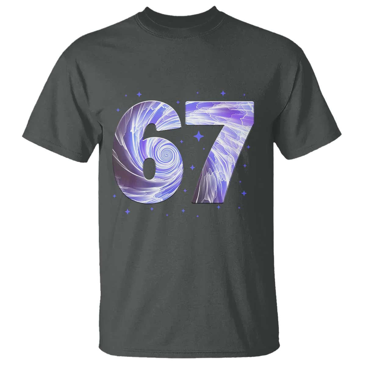 Swirl Effect Printed Six Seven Meme T Shirt Gen Z Alpha Gift